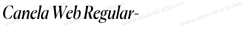 Canela Web Regular字体转换